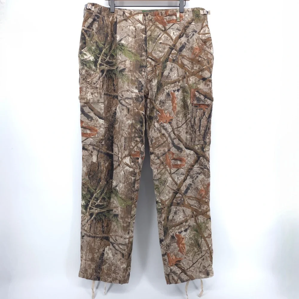 Cabelas Mens Cargo Pants Zonz Woodlands Camo 42 Reg Brown Hunting Tactical